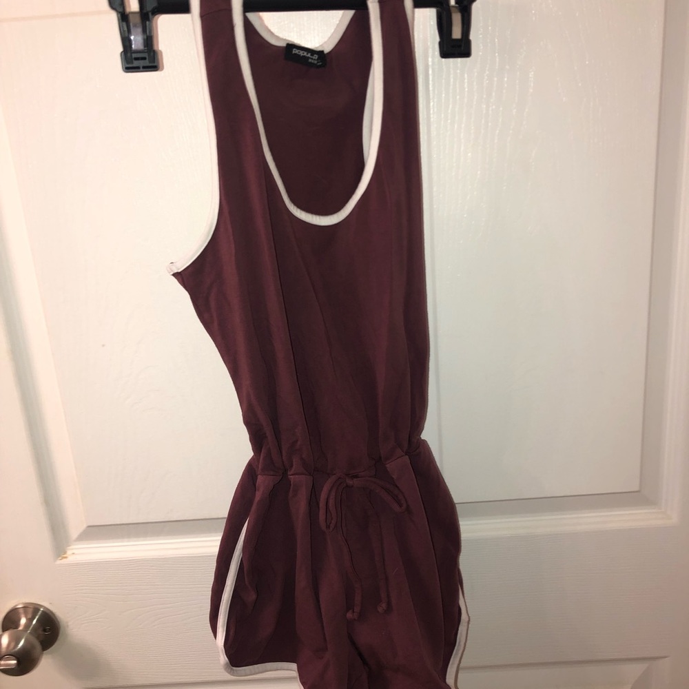 Fashion Nova Burgundy Romper